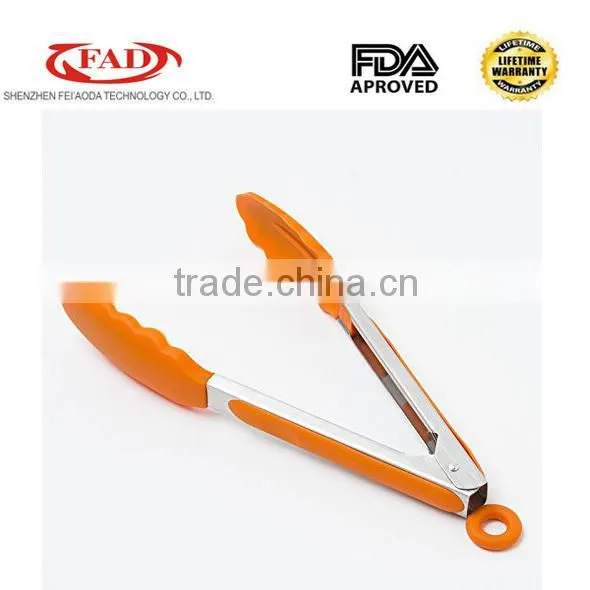 Durable Stainless Steel Silicone BBQ Tongs photo-3