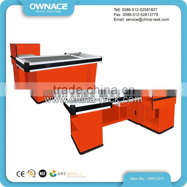 Checkout Counter Desk With Dam Board and Automatic Belt for Carrying Goods Easily photo-2