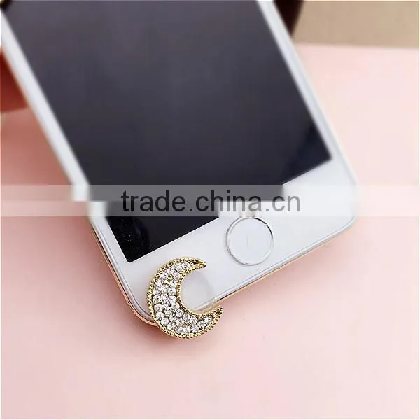 Custom Hot Sell New Products 3d Moon Anti Dust Plug for Mobile Phone Decoration photo-2