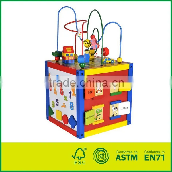 Wooden Play Cube Fany Intelligence Toy Conform to EN71 Safety Standard