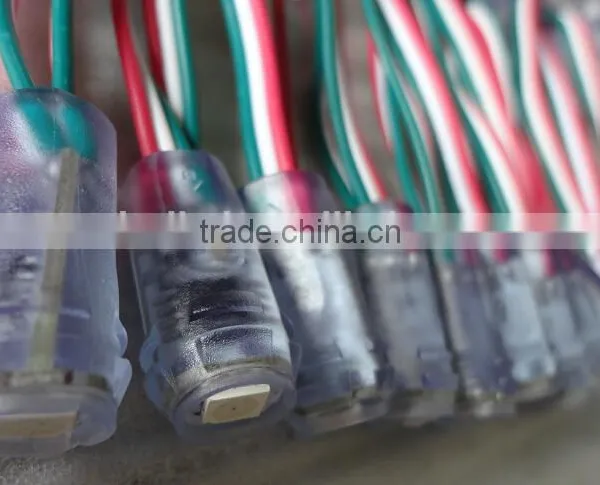 50pcs/string Dip Led Pixel Full Color Addressable LED Pixel Light With Heatsink;DC5V Input;7cm Wire Spacing;with Color Wire photo-3