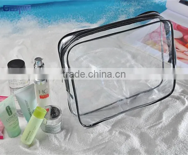 Clear Rectangle Pvc Zipper Waterproof Travel Bag Set photo-5