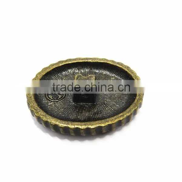 2015 Oval Decorated Metal Shank Button For Cloting photo-4