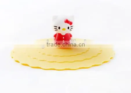 Cute Cartoon Leak Proof Soft Hello Kitty Silicone Cover for Cup photo-2