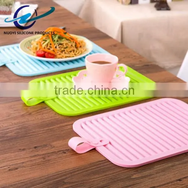 Non Slip Flexible Durable Heat Resistant Silicone Pot Holder Silicone Hot Pad photo-5