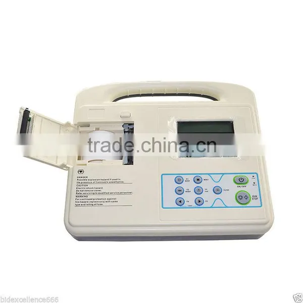 High Quality 3.8 Inch LCD 12-lead ECG Signal One Channel Digital ECG Machine photo-3