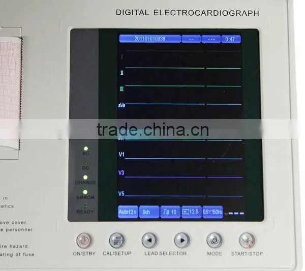 2016 CE Hospital Clinic Medical Device Use 7-inch Color Three-channel Electrocardiograph ECG Machine EKG Machine Portable photo-4