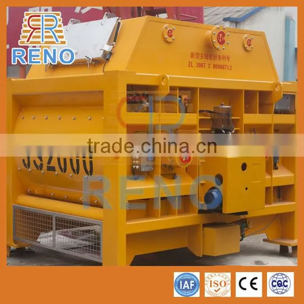 JS 2000 Forced Concrete Mixer / Electric Concrete Mixer Price for Sale / Twin-shaft Concrete Mixer