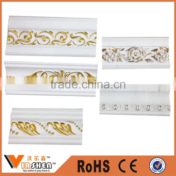 Polyurethane Decorative Carving Moulding PU Foam Mouldings Interior Cornice Moulding