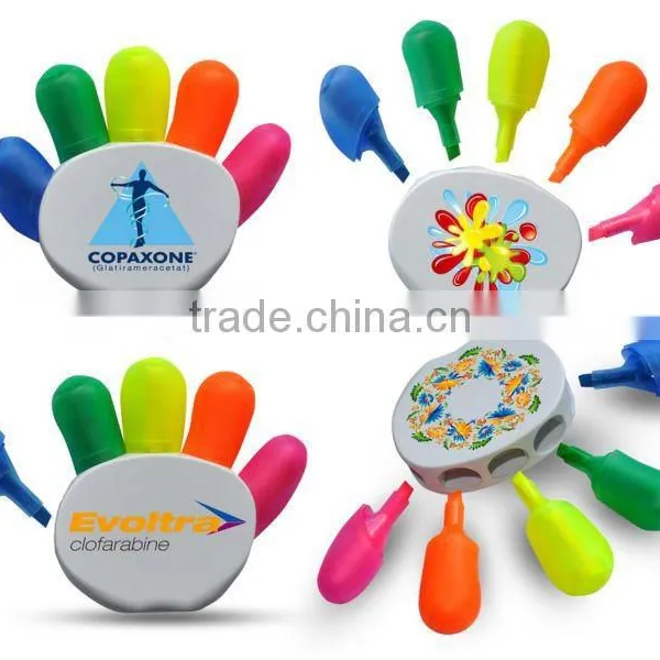 Hand Finger Palm Shape Stationery Highlighter Pens Many Colors Fluorescent Marker Pen for Children/white Color Marker Pen photo-2