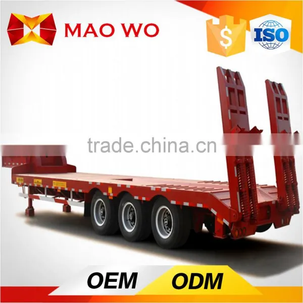 MAOWO 3 Axles Low Bed Semi-trailer or Tilt Bed Trailers for Sale photo-6