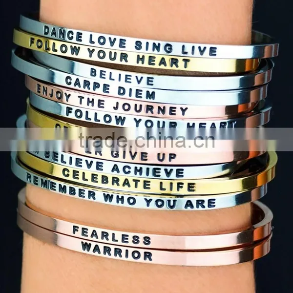 2017 Newest Design OEM Custom Hand Stainless Steel Cuff Bracelet photo-6