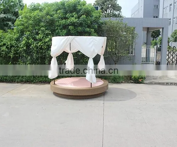 Fancy Contemporary Theme Hotel Wicker Round Beds photo-4