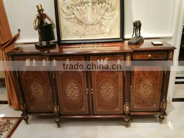 Royal Design Dinning Room Furniture Hand Carved Wooden Sideboard Cupboard photo-4