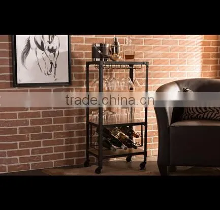 Rustic Industrial Style Mobile Shelf for Kitchen photo-4