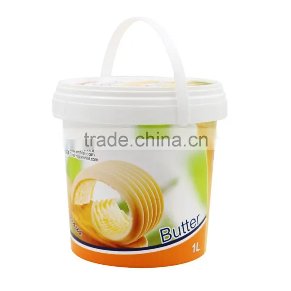 1L IML Plastic Butter Cup,Butter Box Online,Round Butter Container With Handle. photo-4