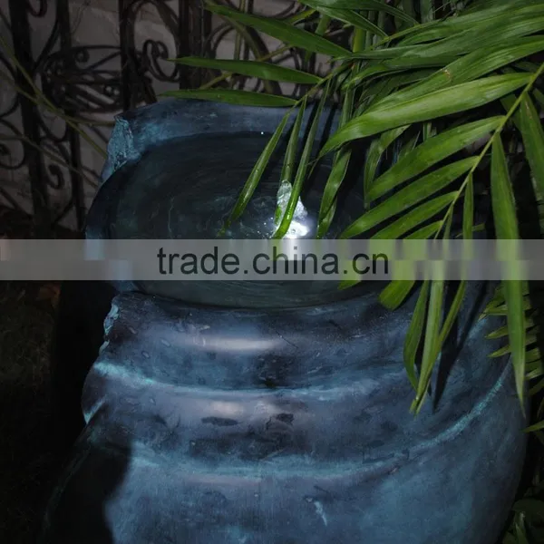 Decorative Resin Large Pot Electric LED Patio Garden Water Fountain photo-5