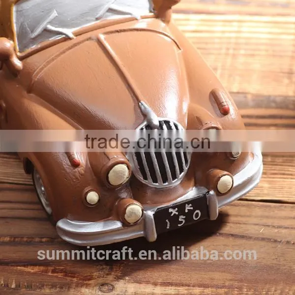 Resin Car Shaped Money Box Old Model Car photo-3