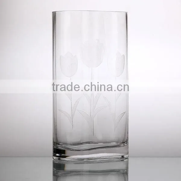 Hand Carved Crystal Glass Vase photo-3