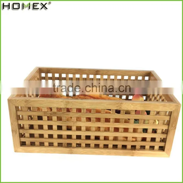 Handmade Bamboo Bin Fruit Storage Crate Homex BSCI/Factory photo-5