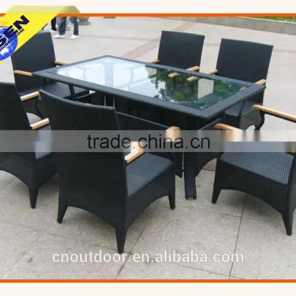 2015 Zhe Jiang WY Leisure Rattan Wicker Cheap Dining Set photo-2