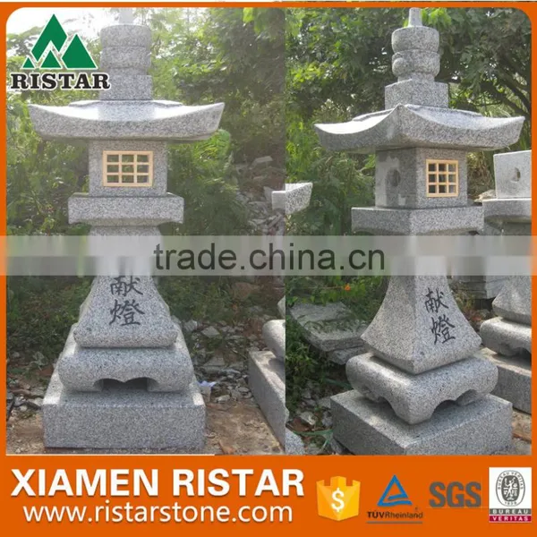 G603 Grey White Granite Stone Lantern Japanese Style NEW photo-2