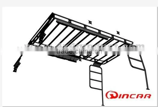 Wrangler Jk (08~16) 4 Doors Car Roof Rack Basket Cargo Top Luggage Carrier (W0728) photo-2