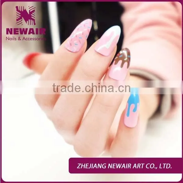 2016 Newest Full Cover Factory Nail Supplies Colorful Stiletto Nail Tips photo-4