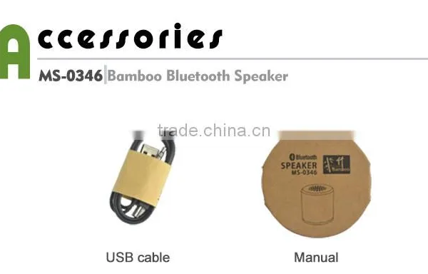 Portable Wireless Bamboo Bluetooth Speaker photo-4