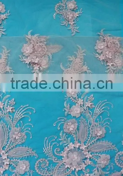 Chinese Wholesale 3d African Lace Dress Fabric photo-2
