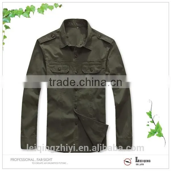 Pure Cotton Wholesale Clothing Factory Cheap Military Khaki Shirts photo-6
