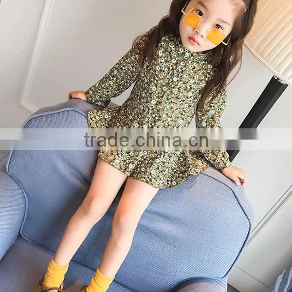 Zm35705a Baby Girls Birthday Dress Fancy Long Sleeve Dresses Online photo-2