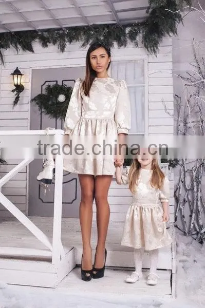 Ivory Matching Mother and me Dresses Family Matching Outfits Factory photo-2