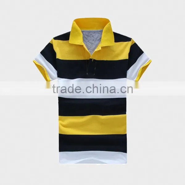Stripe Men's Polo Shirt With Ribbon photo-3