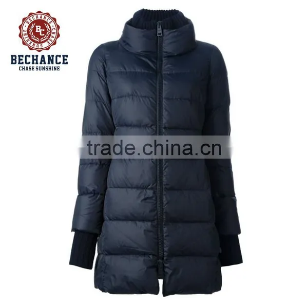 LZ271 Custom European Style Warmth Cotton - Padded Ladies High Collar Long Fashion Parka for Winter photo-3