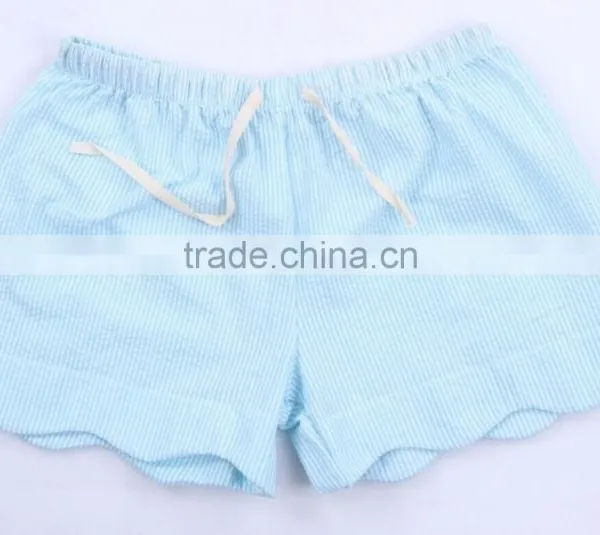Wholesale Seersucker Scalloped Shorts photo-2