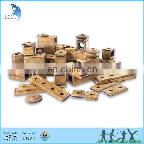 Children Eco-fashion Wood Montessori Training Blocks Toys photo-3