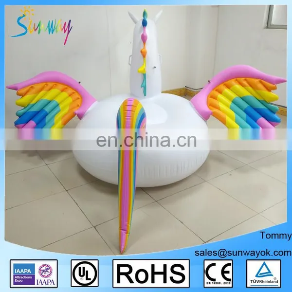 Giant Rainbow Unicorn / Pegasus Pool Float Inflatable photo-3