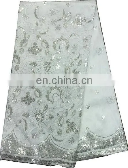Sequin Flower George Lace Silk Fabric(PG14017) Liturgical Lace Fabric photo-4