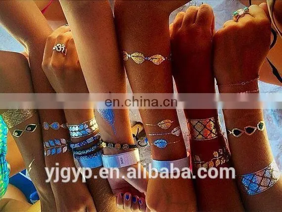 Cheap Customized Gold and Silver Tattoo Sticker photo-3
