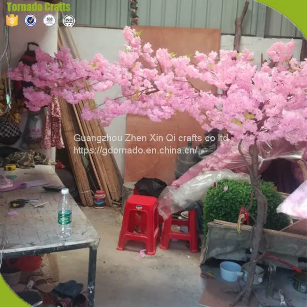 Wedding Pink 200 Cm Height Wood Material Artificial Cherry Blossom Tree photo-5