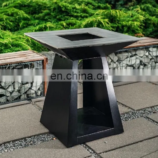 Custom Made Fireplace Corten Steel BBQ With Wood Storage photo-3