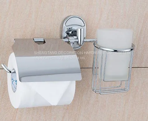 Wholesale Tissue Holder Brushed Metal Toilet Paper Holder photo-2