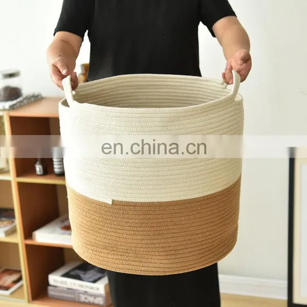 2020 Hot Selling New Cotton Storage Basket Organizer Basket Cloth Storage Woven Storage Basket photo-2