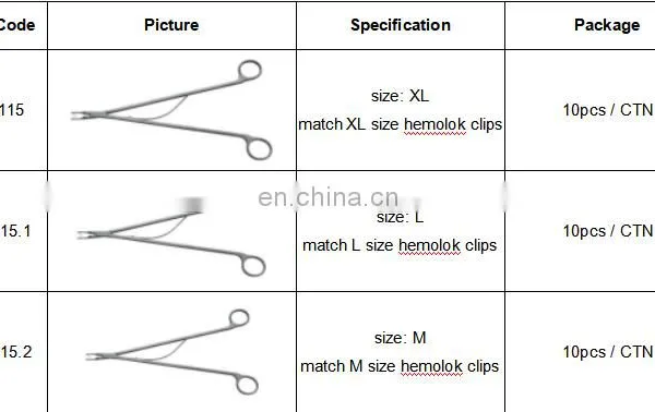 Open Clip Applicator With Size L Clips Laparoscopic Clip Applier for Surgical Instruments photo-5