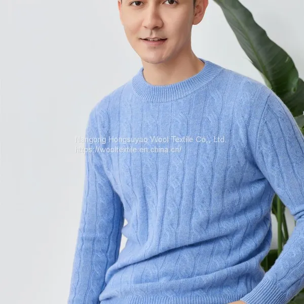 Multiple Colour Autumn & Winter Men's Pure Sweater Thick Jacquard Pullover Korean Casual Style photo-4
