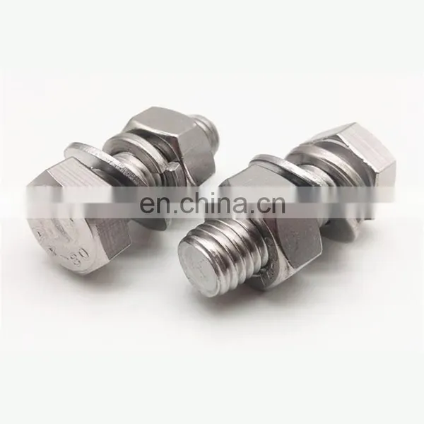 ISO4017 DIN933 Hexagon Bolt Stainless Steel A2-70 A4 -70 B8 B8M Hex Bolt photo-2