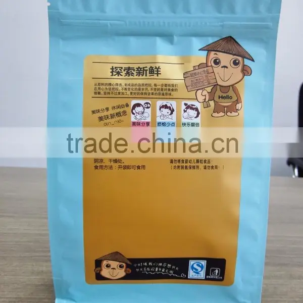 Flat Bottom Bag With Zipper and Clear Window for Leisure Food Packaging photo-2