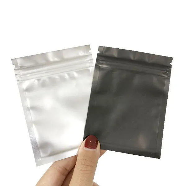 Custom Clear Front And Foil Back Package Pouch Top Zip Plastic Bag Food Packaging Poly Bag photo-5
