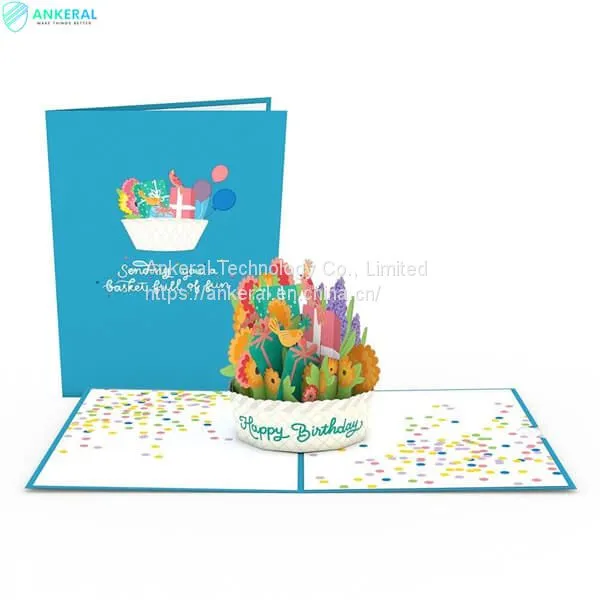 Happy Birthday Basket 3D Pop-up Cards Custom Printing Best Birthday Gifts for Kids photo-3